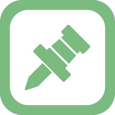 Tek basınçlı pin simgesinin vektör illüstrasyonu 