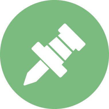 Tek basınçlı pin simgesinin vektör illüstrasyonu 