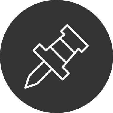 Bir pin simgesinin vektör illüstrasyonu