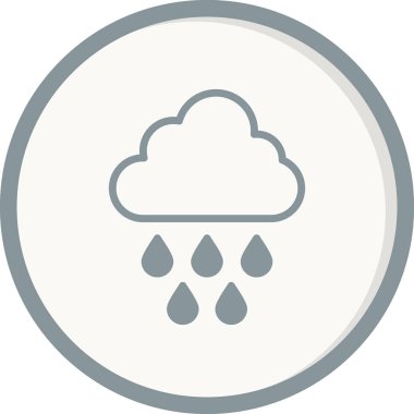 Yağmurlu bir hava. Web simgesi basit tasarım