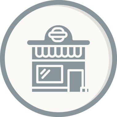 Dükkan. Web simgesi basit tasarım