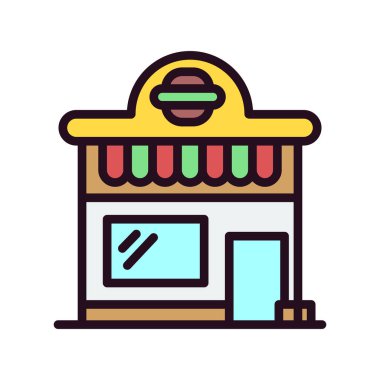 Restoran simgesi, vektör illüstrasyonu