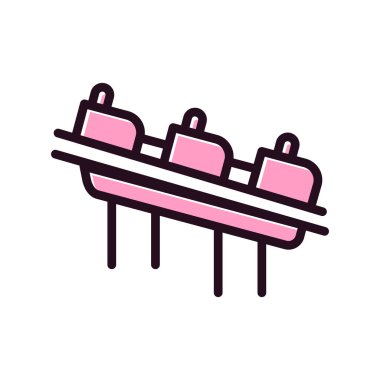 Hız treni simgesi, vektör illüstrasyonu