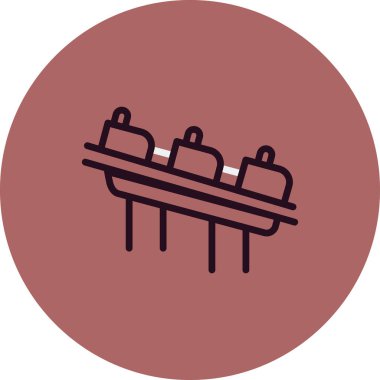 Hız treni simgesi, vektör illüstrasyonu