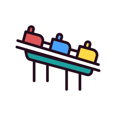 Hız treni simgesi, vektör illüstrasyonu