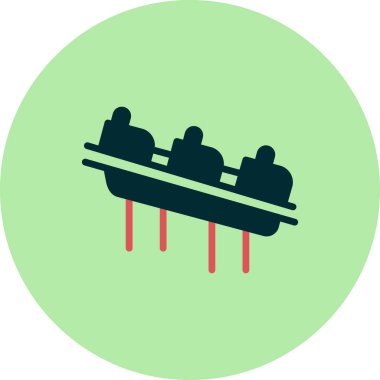 Hız treni simgesi, vektör illüstrasyonu