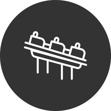 Hız treni simgesi, vektör illüstrasyonu