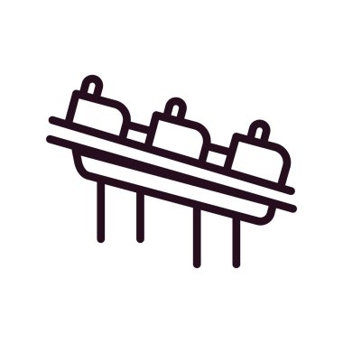 Hız treni simgesi, vektör illüstrasyonu