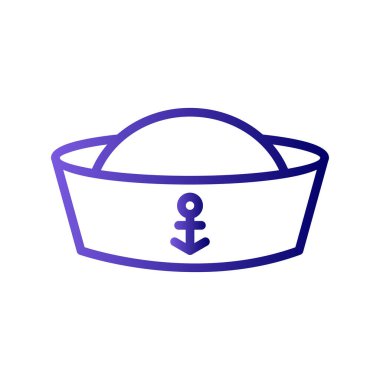 Denizci Kaptan simgesi, vektör illüstrasyonu