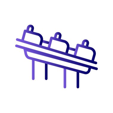 Hız treni simgesi, vektör illüstrasyonu