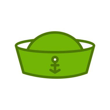 Denizci Kaptan simgesi, vektör illüstrasyonu