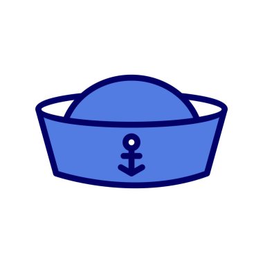 Denizci Kaptan simgesi, vektör illüstrasyonu