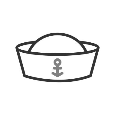 Denizci Kaptan simgesi, vektör illüstrasyonu