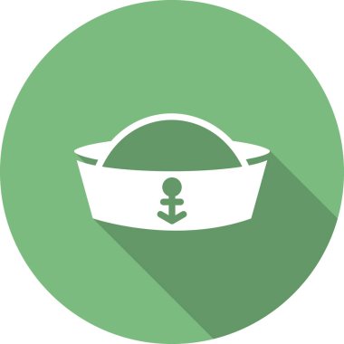 Denizci Kaptan simgesi, vektör illüstrasyonu