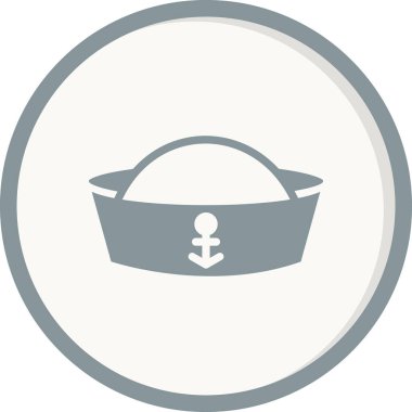 Denizci Kaptan simgesi, vektör illüstrasyonu