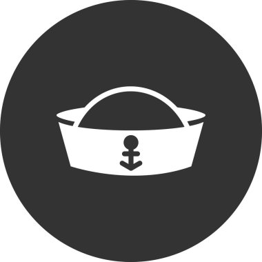 Denizci Kaptan simgesi, vektör illüstrasyonu