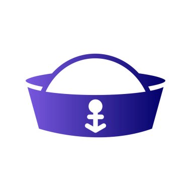 Denizci Kaptan simgesi, vektör illüstrasyonu