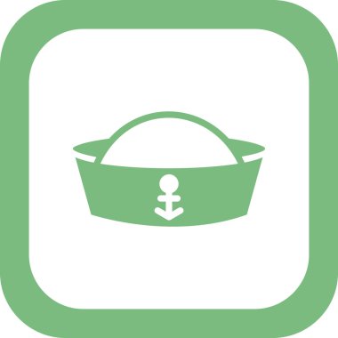 Denizci Kaptan simgesi, vektör illüstrasyonu