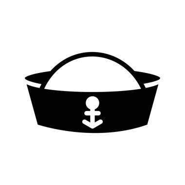 Denizci Kaptan simgesi, vektör illüstrasyonu