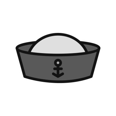 Denizci Kaptan simgesi, vektör illüstrasyonu