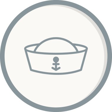 Denizci Kaptan simgesi, vektör illüstrasyonu