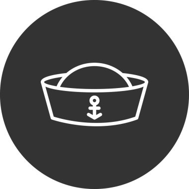 Denizci Kaptan simgesi, vektör illüstrasyonu