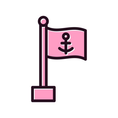 bayrak ikonu vektör illüstrasyonu