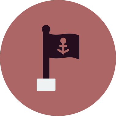 Bayrak simgesinin vektör illüstrasyonu