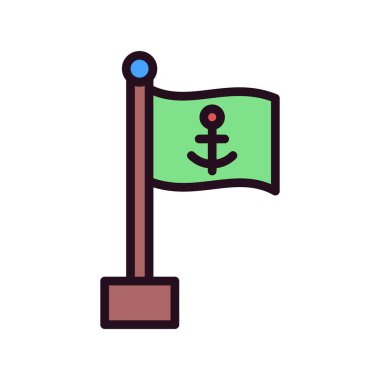 bayrak ikonu vektör illüstrasyonu