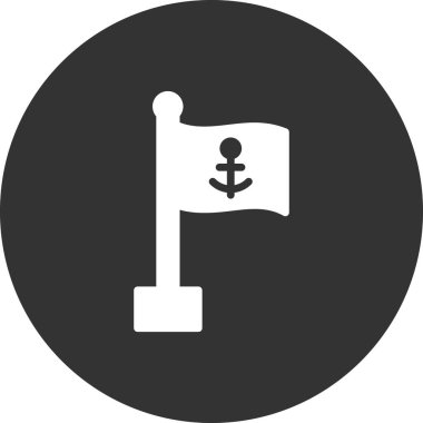 Bayrak simgesinin vektör illüstrasyonu