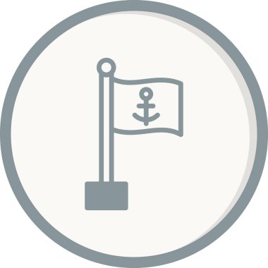 Bayrak. Web simgesi vektör illüstrasyonu