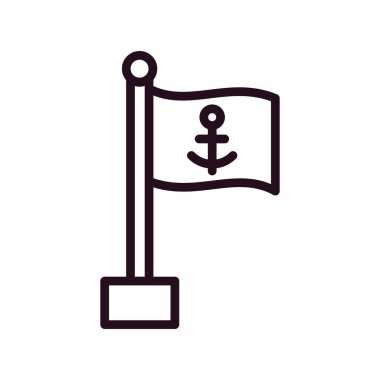 bayrak ikonu vektör illüstrasyonu