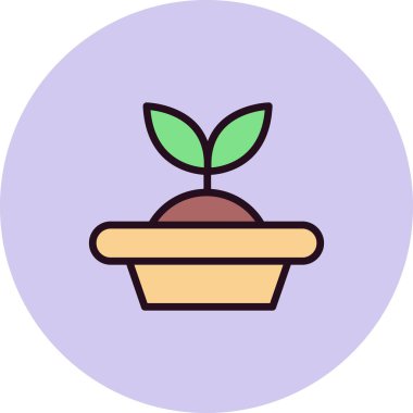 Tohum Başlatıcı simgesi, vektör illüstrasyonu