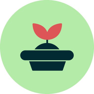 Tohum Başlatıcı simgesi, vektör illüstrasyonu