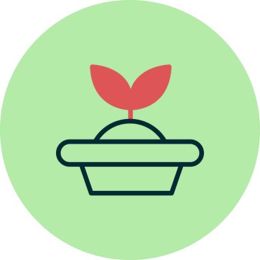 Tohum Başlatıcı simgesi, vektör illüstrasyonu