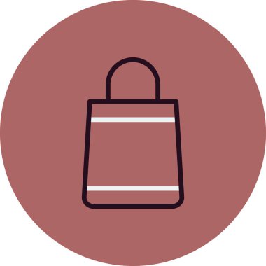 Alışveriş poşeti ikon vektör illüstrasyonu