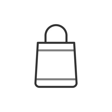 Alışveriş poşeti ikon vektör illüstrasyonu