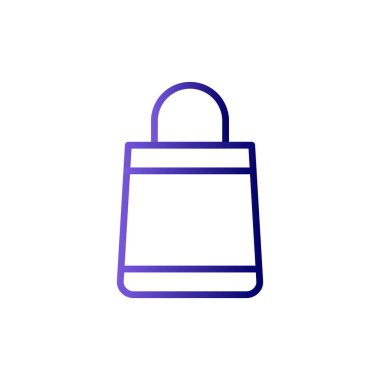 Alışveriş poşeti ikon vektör illüstrasyonu