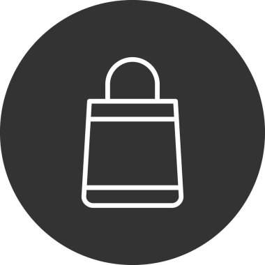 Alışveriş poşeti ikon vektör illüstrasyonu