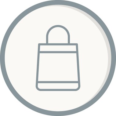 Alışveriş poşeti ikon vektör illüstrasyonu