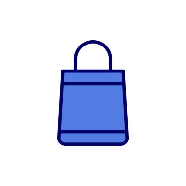 Alışveriş poşeti ikon vektör illüstrasyonu