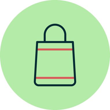 Alışveriş poşeti ikon vektör illüstrasyonu