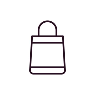 Alışveriş poşeti ikon vektör illüstrasyonu