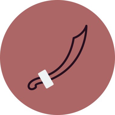 Kılıç simgesinin vektör illüstrasyonu