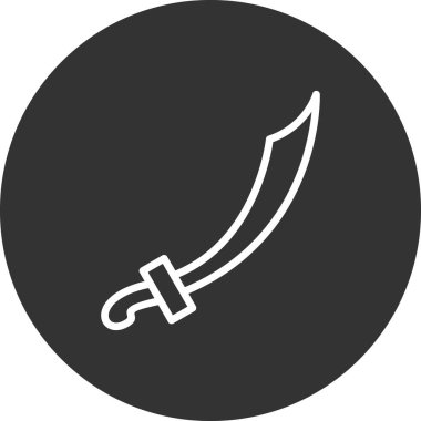 Kılıç. Web simgesi basit illüstrasyon