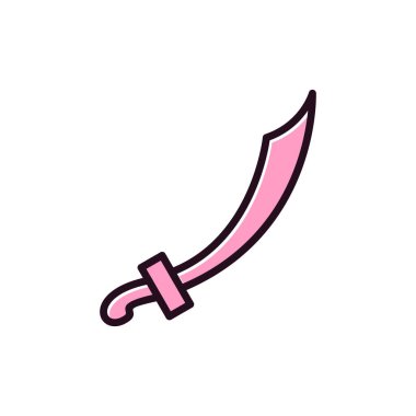 kılıç simgesi vektör illüstrasyonu