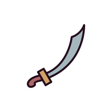 Kılıç simgesinin vektör illüstrasyonu