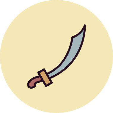 Kılıç simgesi. vektör illüstrasyonu