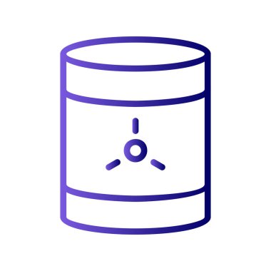 Toksik atık dolu fıçı, vektör illüstrasyon simgesi tasarımı