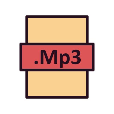 dosya biçimi simgesi, basit vektör illüstrasyon tasarımı